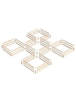 2-Tier Pine Raised Garden Bed, 80 Sqft.12'x12' -Garden Decor Store 8612255 01v