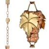 Wine Bottle, Grapes & Glasses Copper Rain Chain, 9.5' -Garden Decor Store 8612744 03v wine bottle grapes and glasses copper rain chain