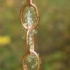 Single Link Pure Copper Rain Chain, 8.5' -Garden Decor Store 8612745 01v single link pure copper rain chain