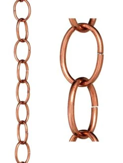 Single Link Pure Copper Rain Chain, 8.5' 7 Single Link Pure Copper Rain Chain, 8.5' -Garden Decor Store 8612745 03v