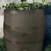 Round Rain Barrel With Planter, 35 Gallons -Garden Decor Store 8612856WALNT 05V tif
