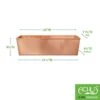 Achla Designs Solid Copper Flower Box, Large -Garden Decor Store 8612919 01v achla designs solid copper flower box large
