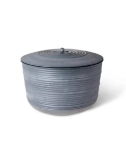 Ribbed Hose Pot With Lid -Garden Decor Store 8613332 5801