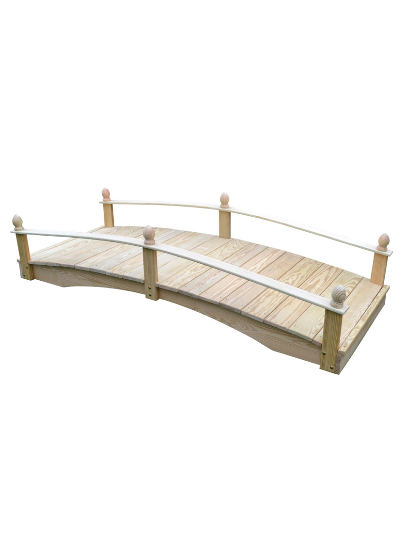 Garden Decor Store -Garden Decor Store 8613403 02v acorn garden bridge unfinished 4 foot x 10 foot 1