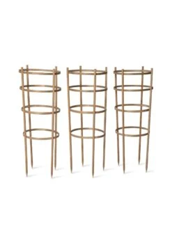 Bamboo Tomato Cages, Set Of 3 -Garden Decor Store 8613426 4679 bamboo tomato cages 3