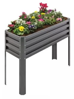 Metal Double Height Raised Garden Bed -Garden Decor Store 8613688 01V 3 4