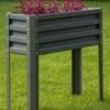 Metal Double Height Raised Garden Bed -Garden Decor Store 8613688 05V metal elevated raised garden bed 3 4