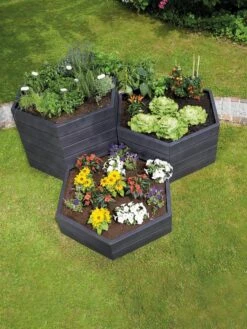 Modular Hexagon Raised Bed Kit, 28.5" -Garden Decor Store 8614244 04V 1