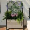 Mobile Deep Trough Planter With Trellis -Garden Decor Store 8614265 05V mobile deep trough planter with trellis