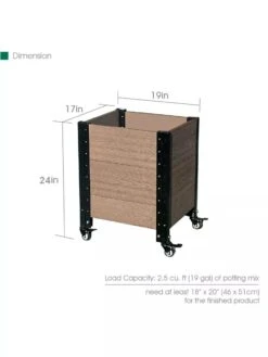 Mobile Deep Root Corner Planter -Garden Decor Store 8614266 04V 3 4