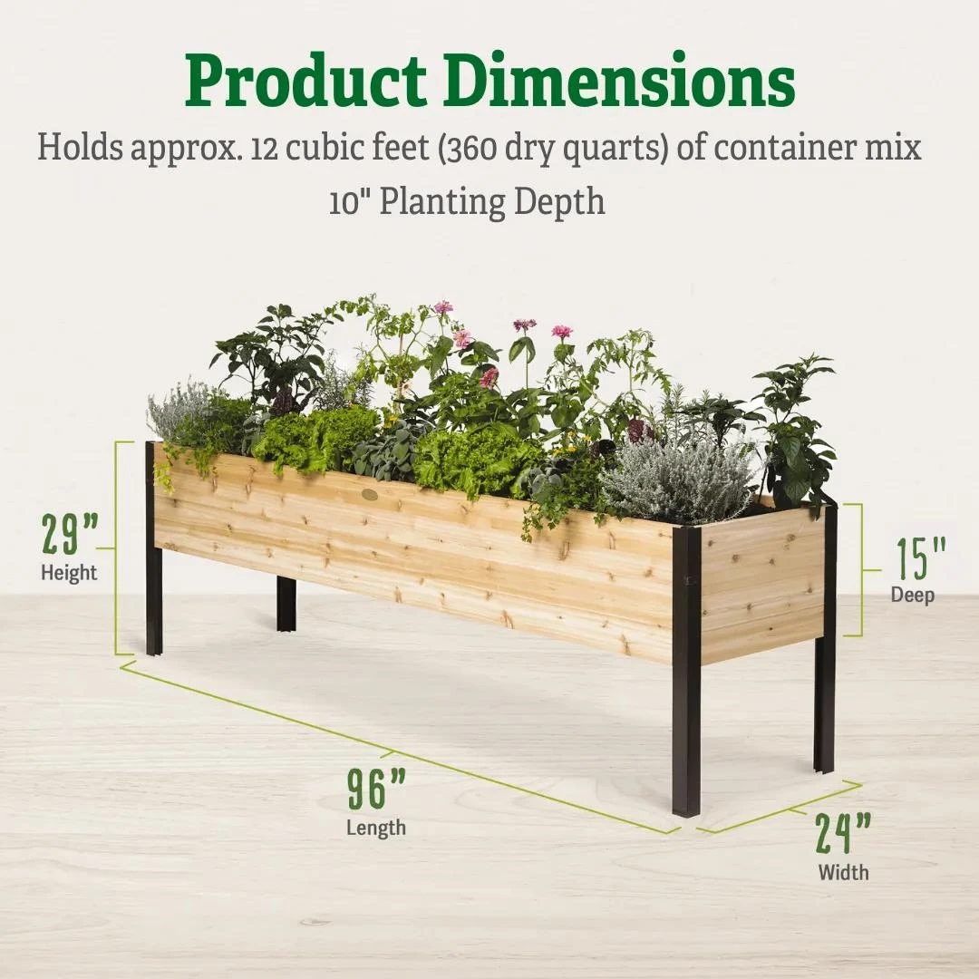 Eco-Stained Elevated Planter Box, 2'x8' 4 Eco-Stained Elevated Planter Box, 2'x8' - Image 2