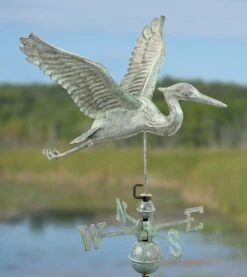 Verde Copper Heron Weathervane, Standard Size
